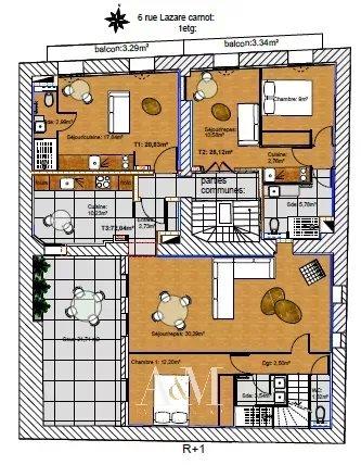 Duplex - 80 m² - 3 pièces