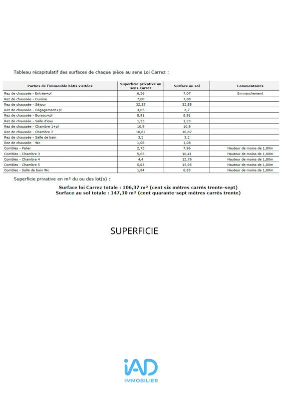 Maison - 106 m² - 6 pièces