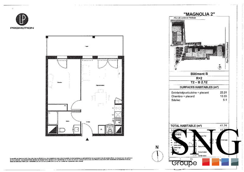 Appartement - 42 m² - 2 pièces