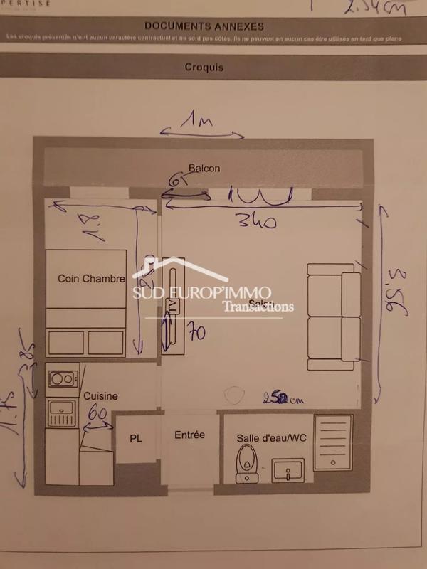 Appartement - 25 m² - 2 pièces