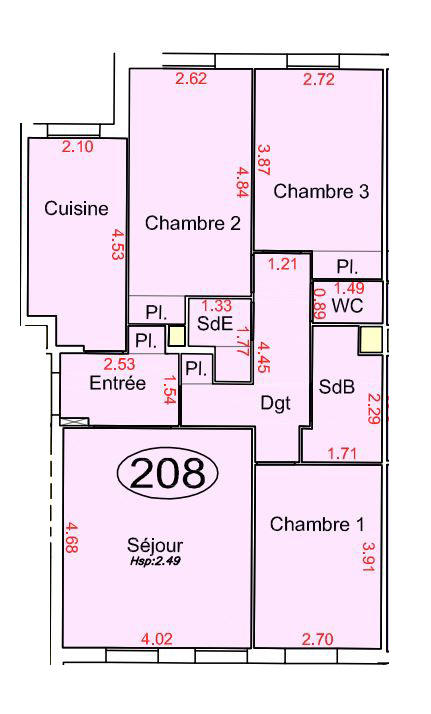 Appartement - 81 m² - 4 pièces