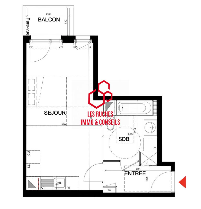 Appartement - 34 m² - 1 pièce