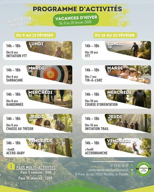Vacances d'hiver / Marcillac Sports Nature