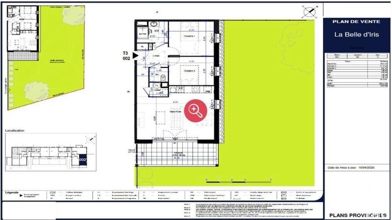 Appartement - 65 m² - 3 pièces