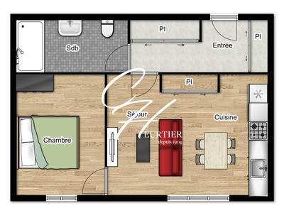 Appartement - 27 m² - 2 pièces