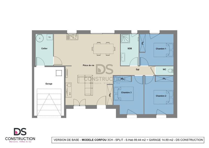 Maison - 89 m² - 5 pièces