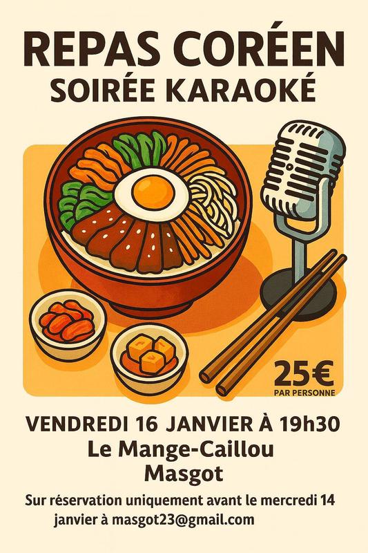 Soirée à thème - Repas Coréen et soirée karaoké