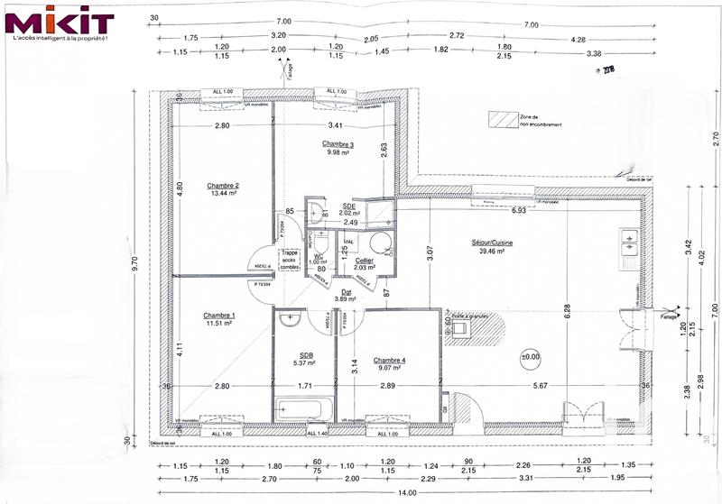 Maison - 98 m² - 5 pièces