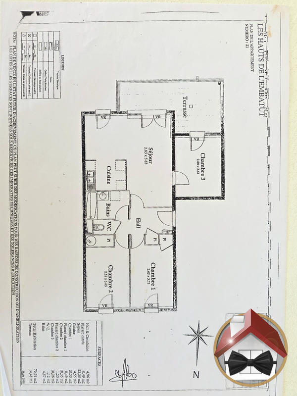 Appartement - 70 m² - 4 pièces