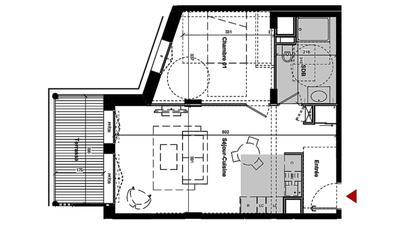 Appartement - 49 m² - 2 pièces