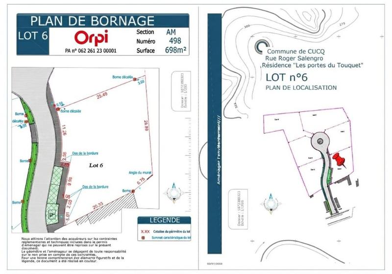 Terrain constructible - 701 m²