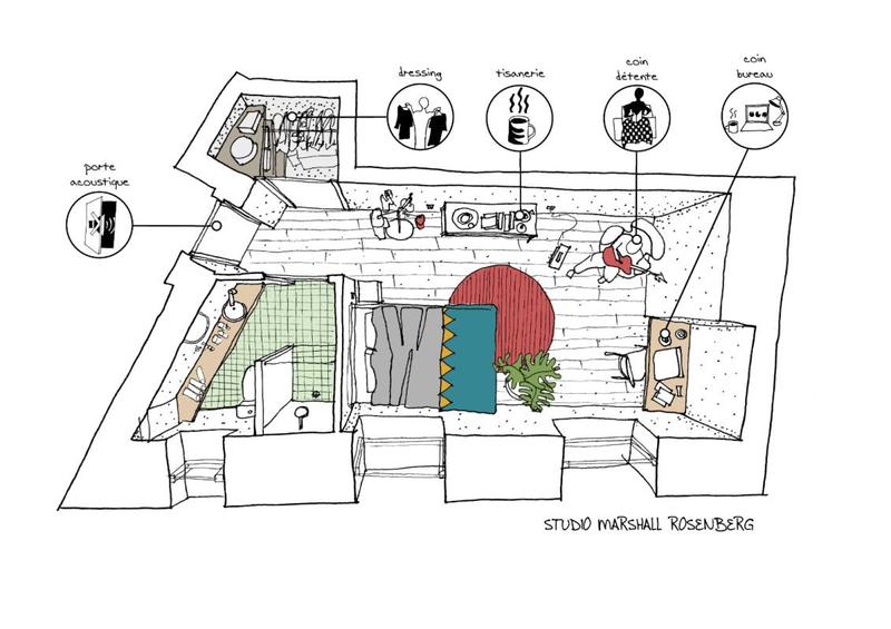 Chambre - 130 m² - 1 pièce