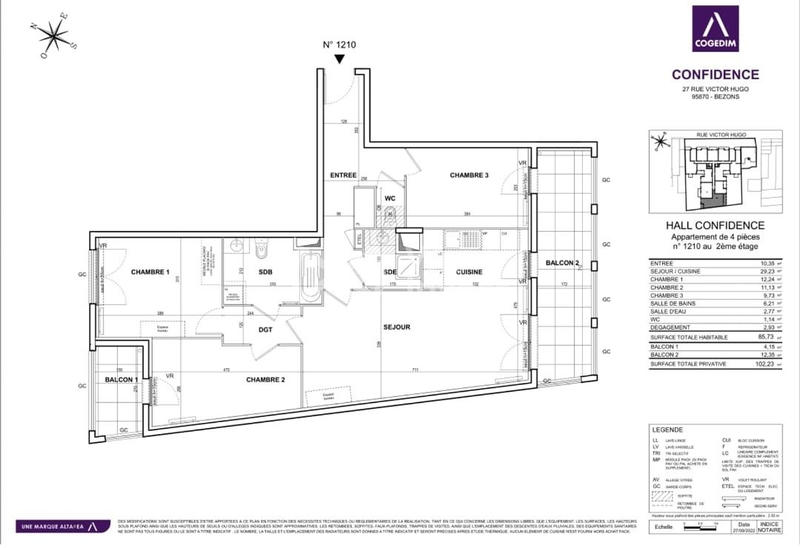 Appartement - 86 m² - 4 pièces