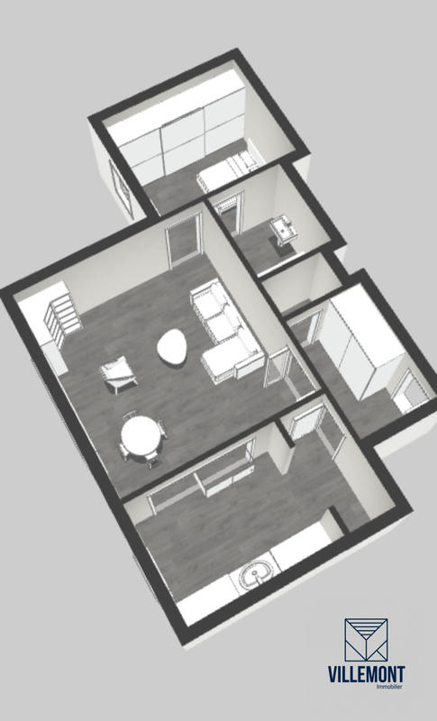 Appartement - 54 m² - 2 pièces