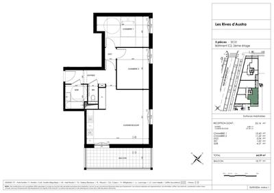 Appartement - 65 m² - 3 pièces