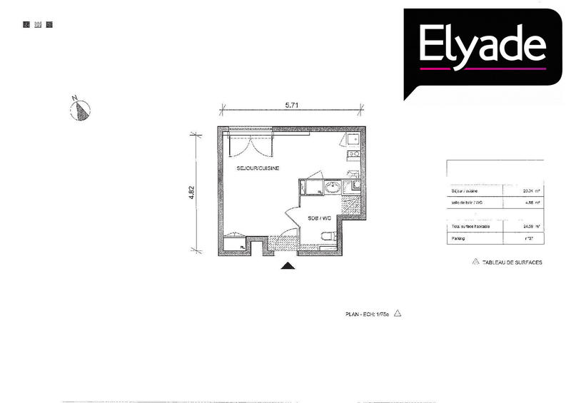 Appartement - 25 m² - 1 pièce