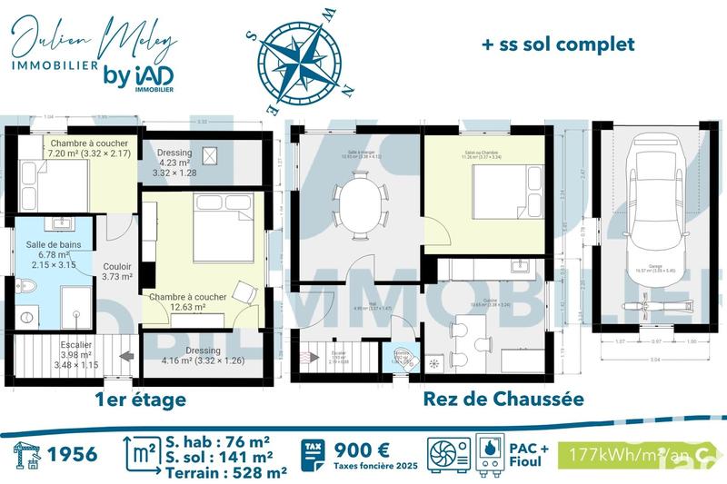 Maison - 76 m² - 4 pièces