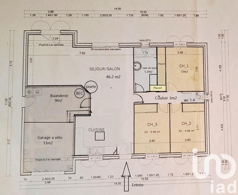 Maison - 98 m² - 4 pièces