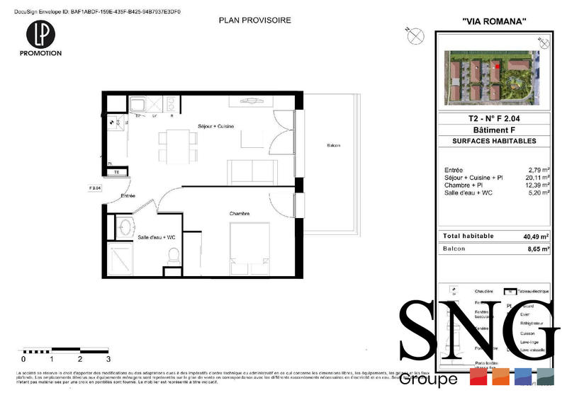 Appartement - 41 m² - 2 pièces