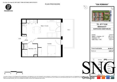 Appartement - 41 m² - 2 pièces