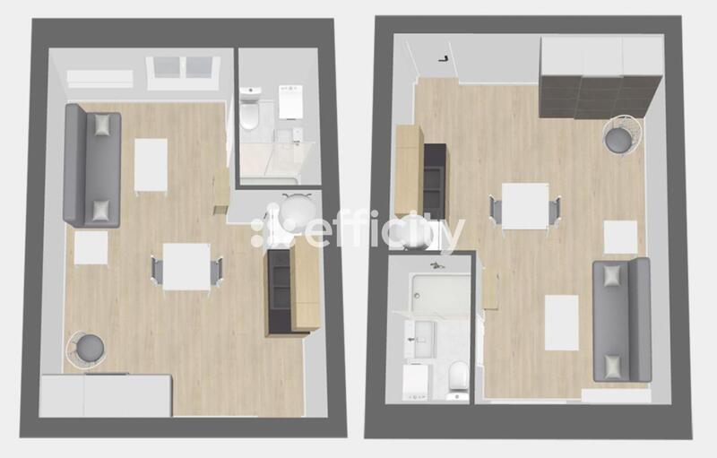 Appartement - 21 m² - 1 pièce