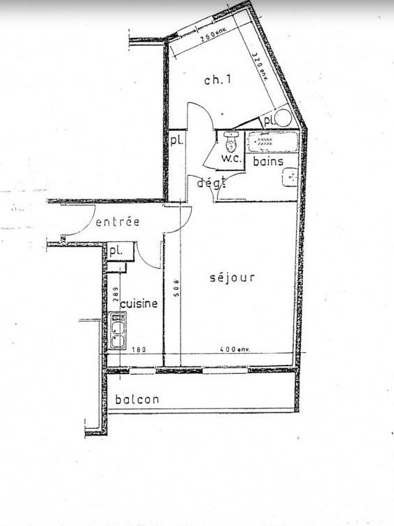 Appartement - 49 m² - 2 pièces