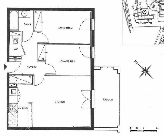 Appartement - 54 m² - 3 pièces