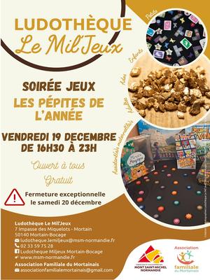 Soirée jeux à la ludothèque le Mil’Jeux