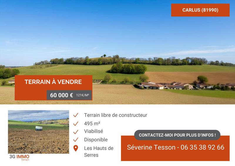Terrain constructible - 495 m²