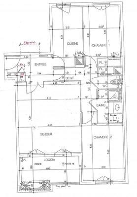 Appartement - 72 m² - 3 pièces