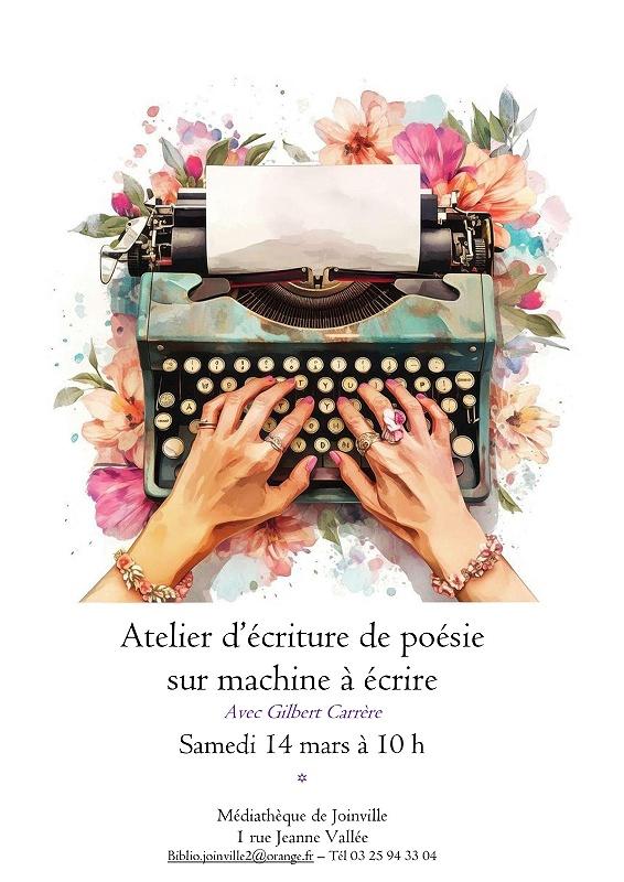 Atelier d'écriture poétique sur machine à écrire
