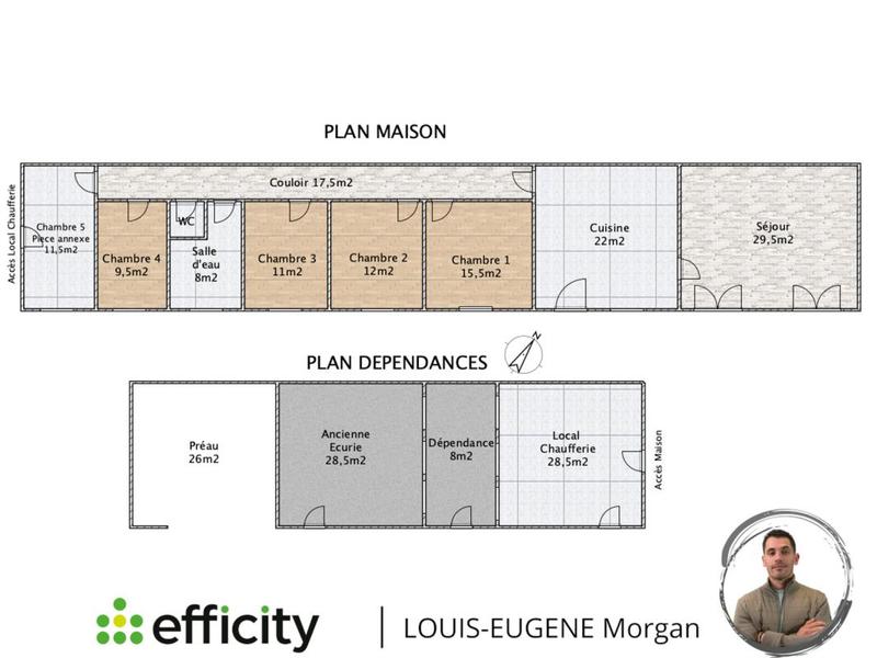 Longère - 138 m² - 7 pièces