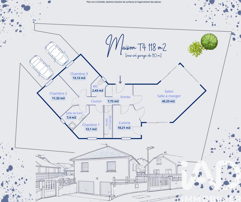 Maison - 118 m² - 4 pièces