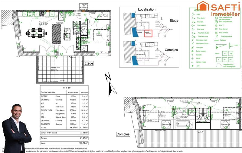 Appartement - 84 m² - 4 pièces