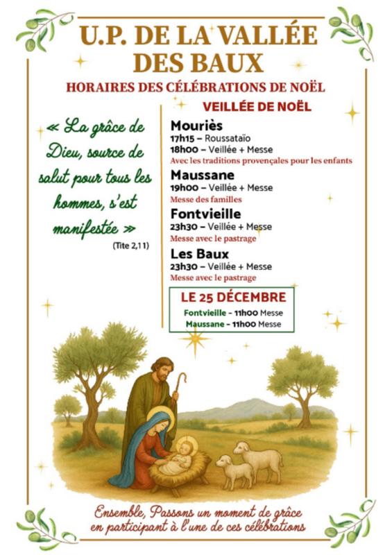 Messes de Noël à Fontvieille