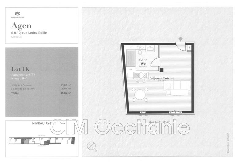 Appartement - 32 m² - 1 pièce