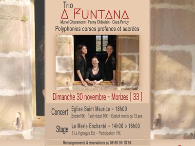Concert polyphonique : Trio Corses a funtana