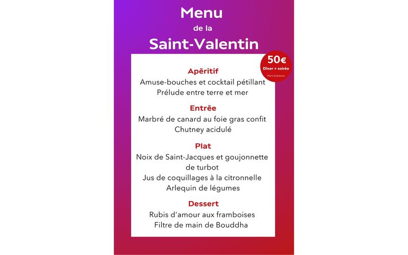 Dîner concert de la Saint-Valentin