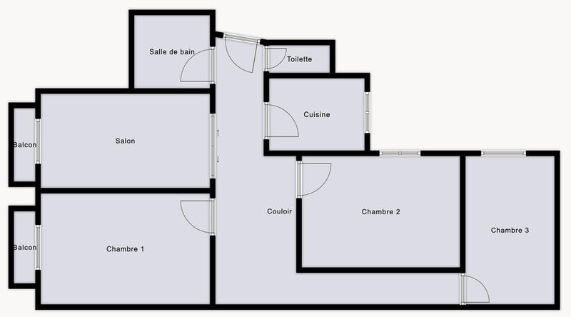 Chambre - 22 m² - 4 pièces