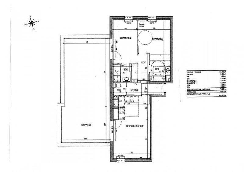 Appartement - 71 m² - 3 pièces