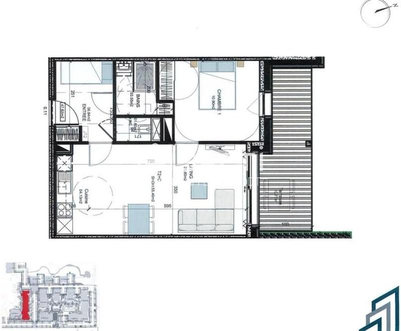 Appartement - 48 m² - 3 pièces