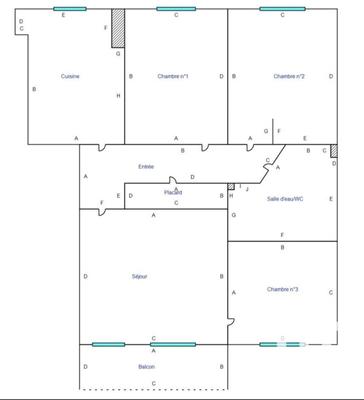 Appartement - 66 m² - 4 pièces