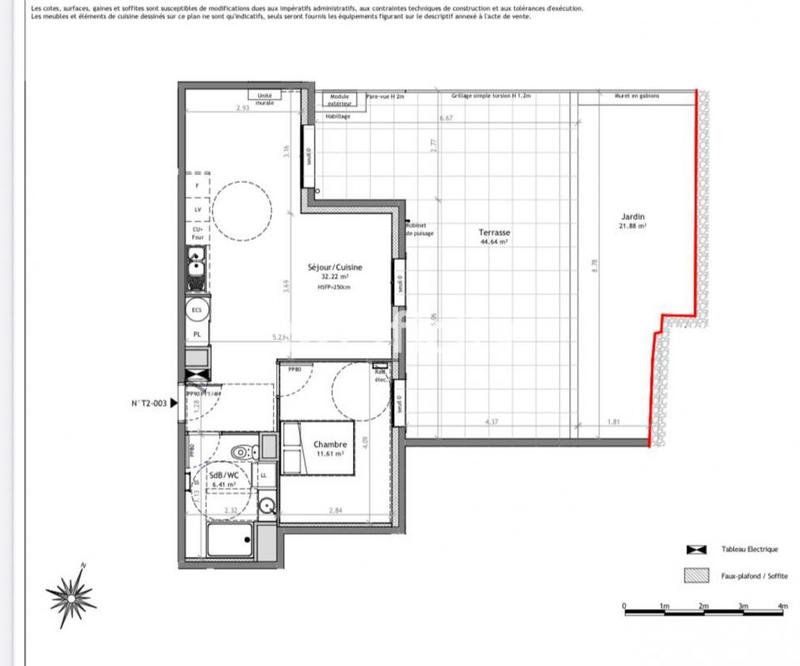 Appartement - 50 m² - 2 pièces