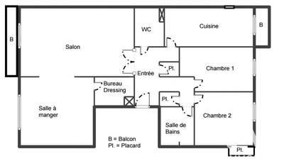 Appartement - 86 m² - 4 pièces