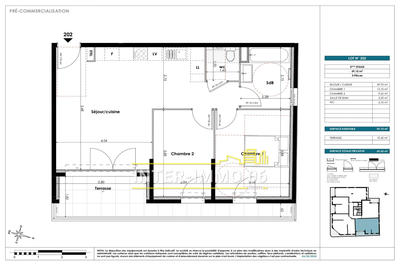 Appartement - 59 m² - 3 pièces