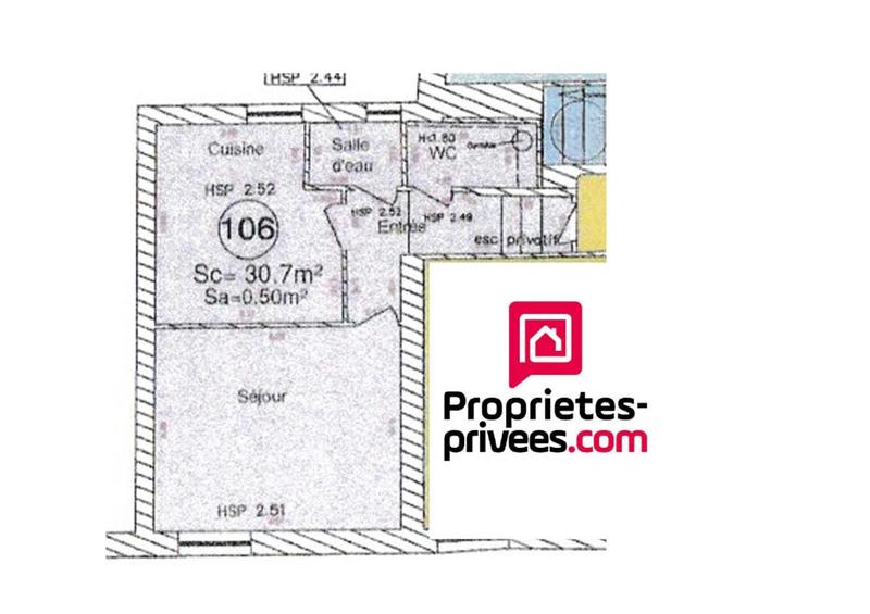 Appartement - 30 m² - 1 pièce