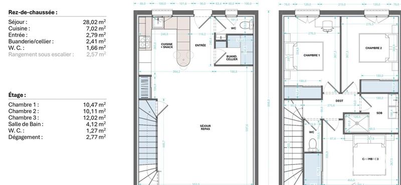 Maison - 84 m² - 4 pièces