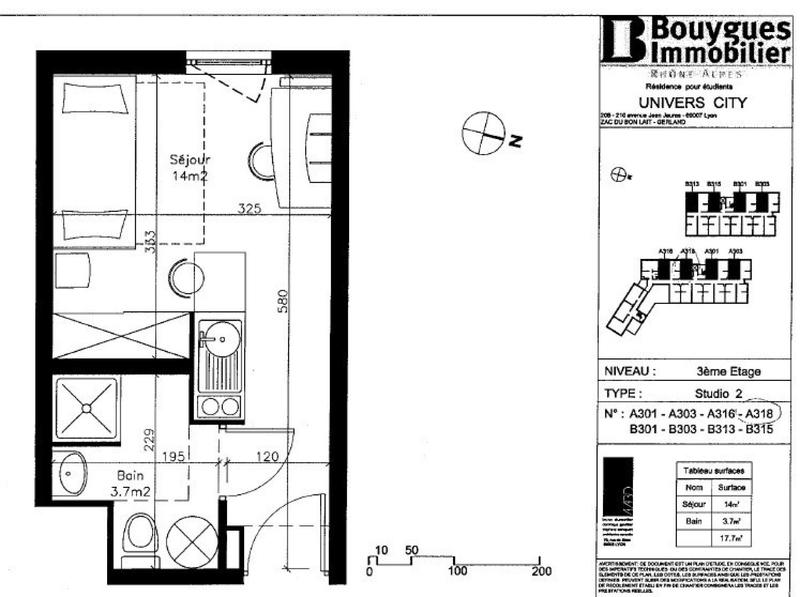 Appartement - 18 m² - 1 pièce