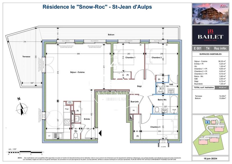 Appartement - 85 m² - 4 pièces