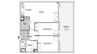 Appartement - 67 m² - 3 pièces